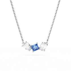 Swarovski Mesmera Mixed Cuts Blue Pendant Rhodium Plated