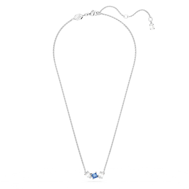 Swarovski Mesmera Mixed Cuts Blue Pendant Rhodium Plated