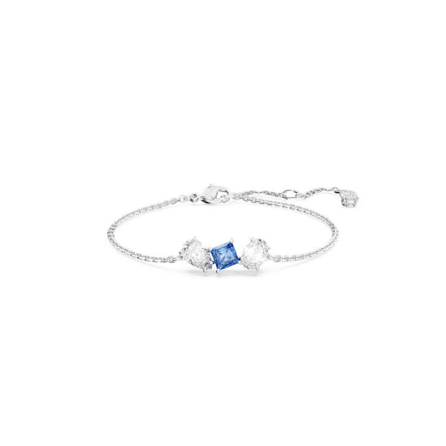 Swarovski Mesmera Mixed Cuts Blue Bracelet Rhodium Plated