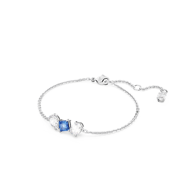 Swarovski Mesmera Mixed Cuts Blue Bracelet Rhodium Plated