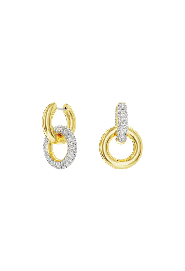 Swarovski Mesmera Dextera Interlocking Loop Earrings Gold Plated