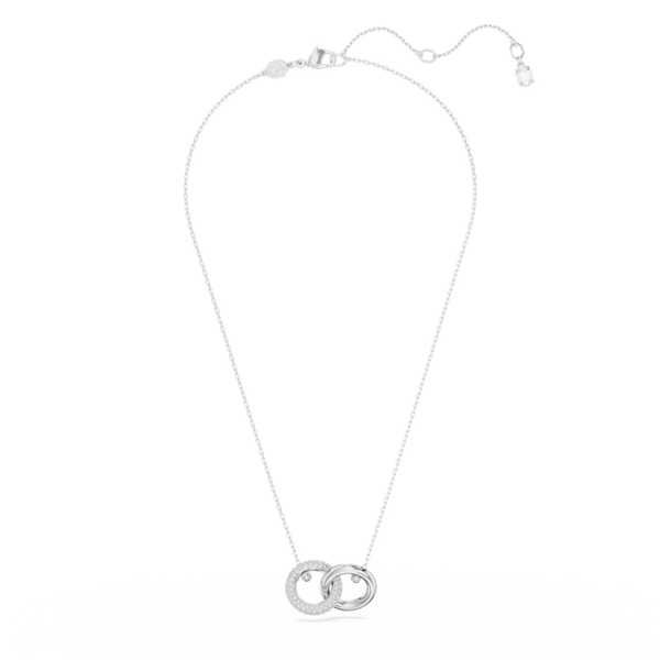 Swarovski Interlocking Loop Pendant Rhodium Plated