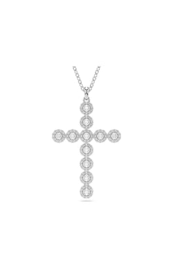 Swarovski Insigne Angelic Cross Pendant Rhodium Plated