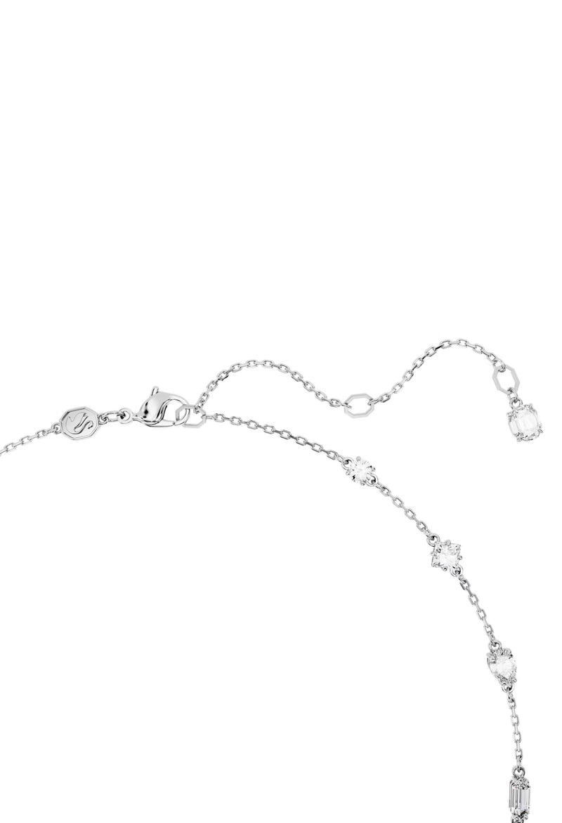 Swarovski Mesmera Mixed Cuts, Scattered Design Necklace Rhodium Plated