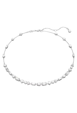 Swarovski Mesmera Mixed Cuts, Scattered Design Necklace Rhodium Plated