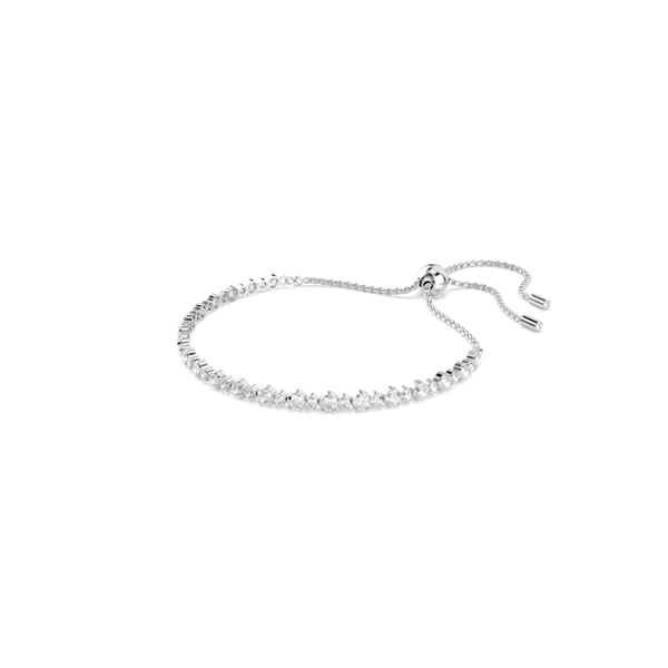 Swarovski Matrix Tennis Mixed Round Cuts Bracelet Rhodium Plated