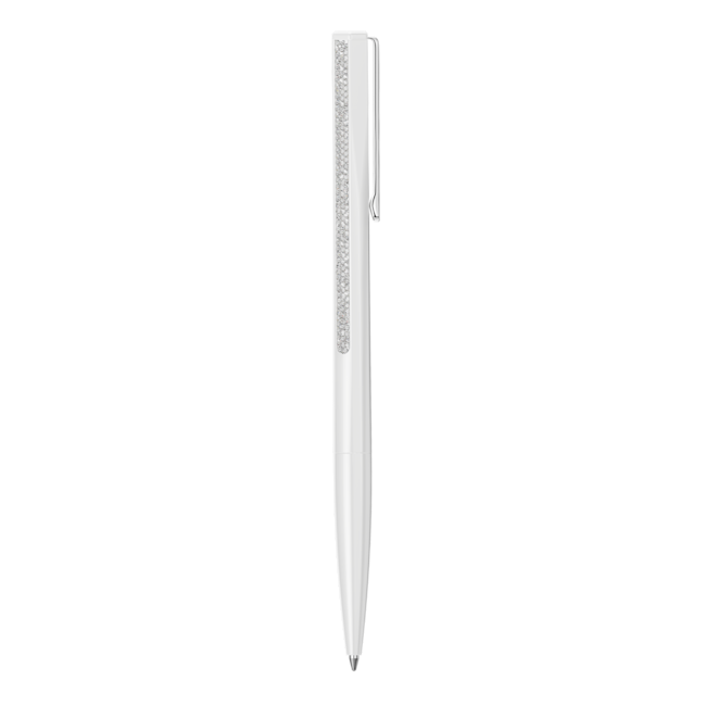Elegant white Swarovski crystal pen. Shimmering design with fine crystals adds a touch of luxury. Perfect writing instrument.