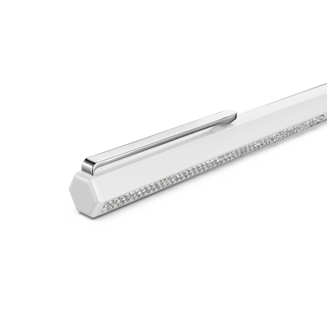 Elegant Swarovski shimmer pen showcasing the white design and fine crystal detailing. Perfect for writing and collecting.