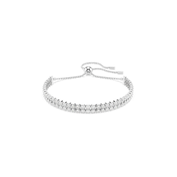 Swarovski Matrix Double Row Tennis Bracelet Rhodium Plated
