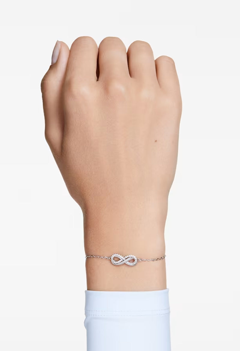 Swarovski Hyperbola Infinity Bracelet Rhodium Plated