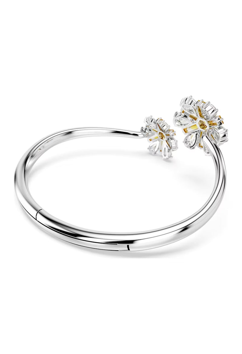 Swarovski Idyllia Flower Bangle Rhodium Plated