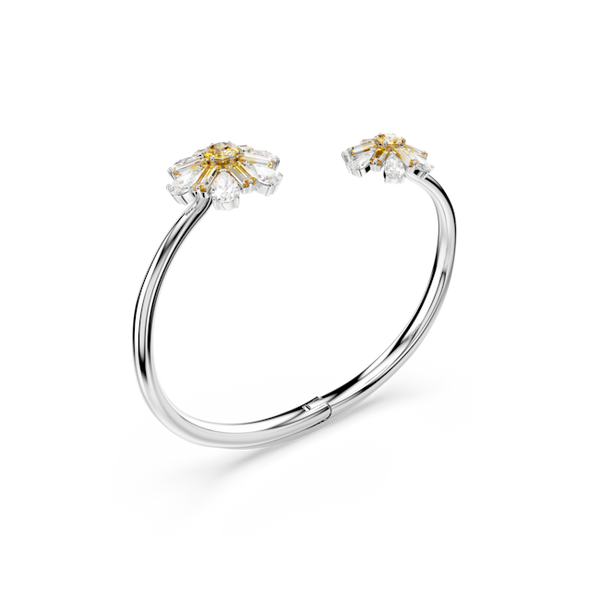 Swarovski Idyllia Flower Bangle Rhodium Plated