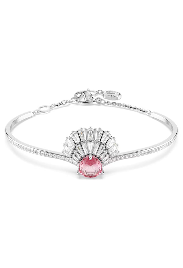 Swarovski Idyllia Pink Shell Bangle Rhodium Plated