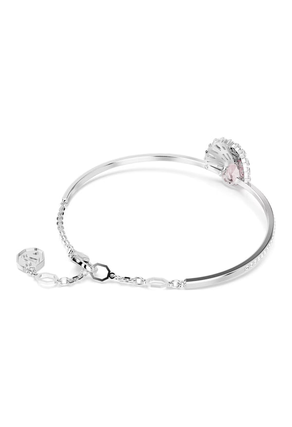 Swarovski Idyllia Pink Shell Bangle Rhodium Plated