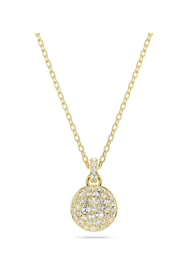 Swarovski Meteora Round Pave Set Pendant Gold Plated