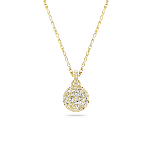 Swarovski Meteora Round Pave Set Pendant Gold Plated