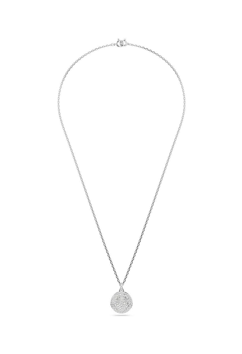 Swarovski Meteora Double Layer Pendant Rhodium Plated