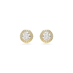 The Swarovski Una stud earrings, a gold-tone plated jewelry from Swarovski, available at OD’s Jewellers in St Helens.