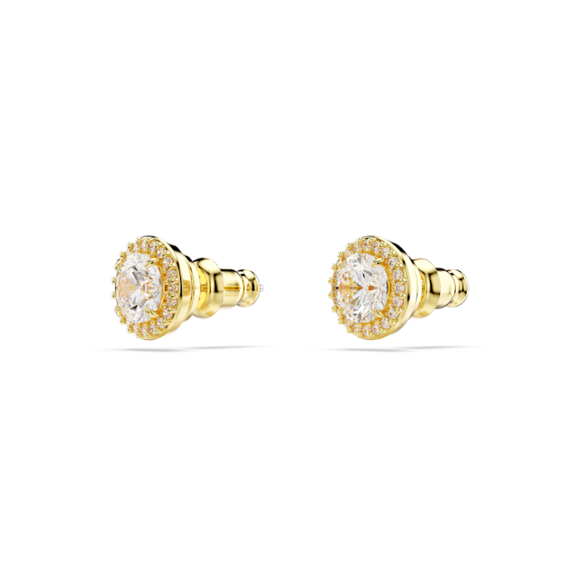 The Swarovski Una stud earrings, a gold-tone plated jewelry from Swarovski, available at OD’s Jewellers in St Helens.