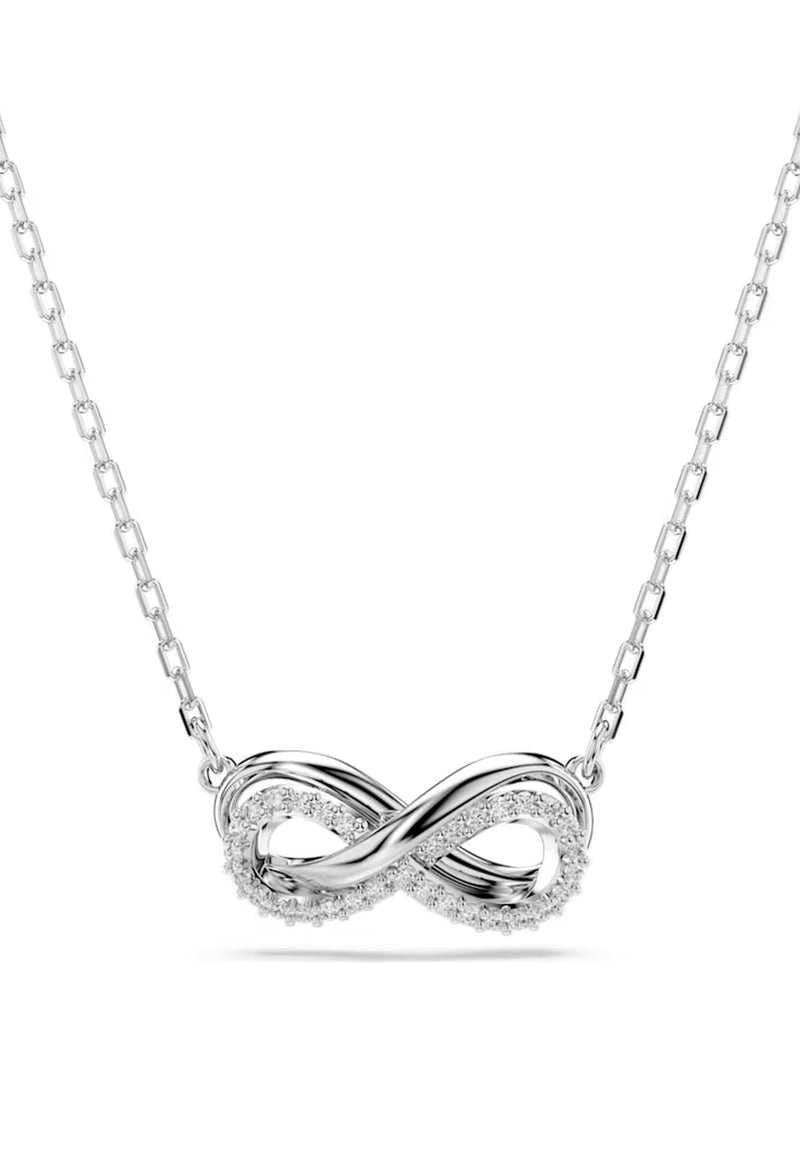 Swarovski Hyperbola Pave Infinity Pendant Rhodium Plated