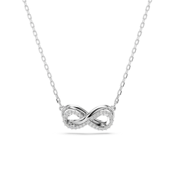 Swarovski Hyperbola Pave Infinity Pendant Rhodium Plated