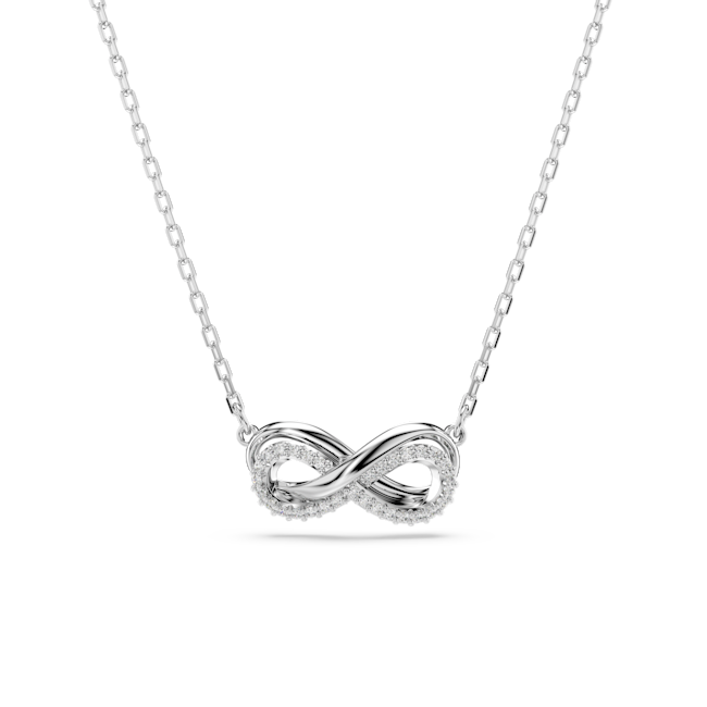 Swarovski Hyperbola Pave Infinity Pendant Rhodium Plated