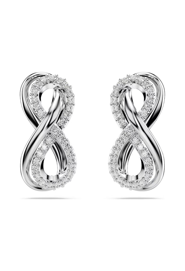 Swarovski Hyperbola Infinity Earrings Rhodium Plated