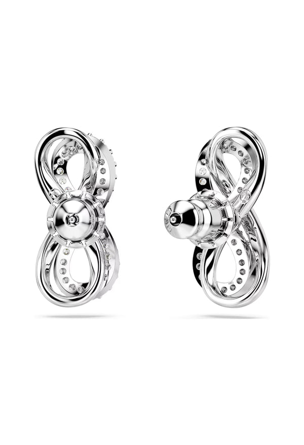 Swarovski Hyperbola Infinity Earrings Rhodium Plated