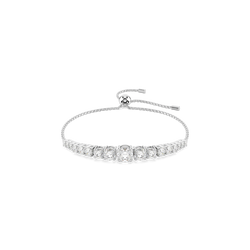 Swarovski Matrix Graduated Tennis Bracelet Rhodium Plated