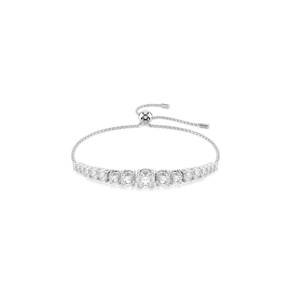 Swarovski Matrix Graduated Tennis Bracelet Rhodium Plated