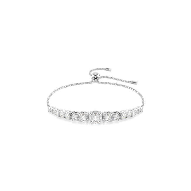 Swarovski Matrix Graduated Tennis Bracelet Rhodium Plated