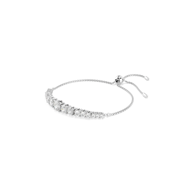 Swarovski Matrix Graduated Tennis Bracelet Rhodium Plated