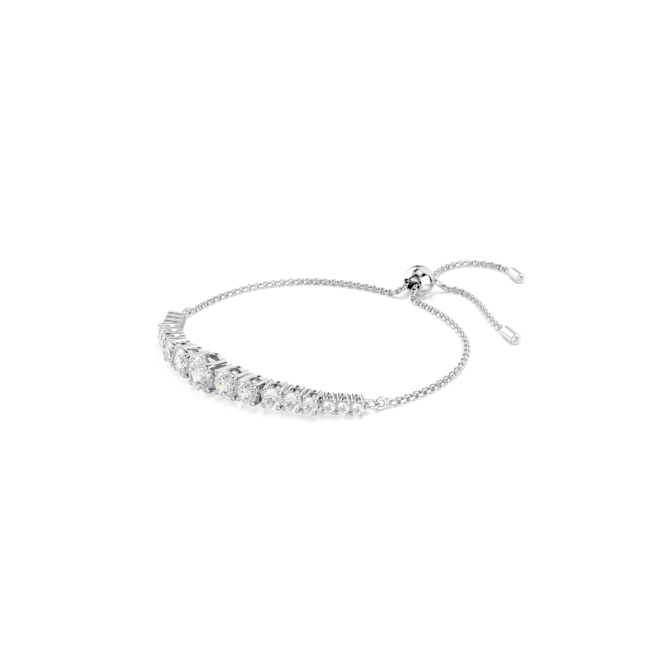 Swarovski Matrix Graduated Tennis Bracelet Rhodium Plated