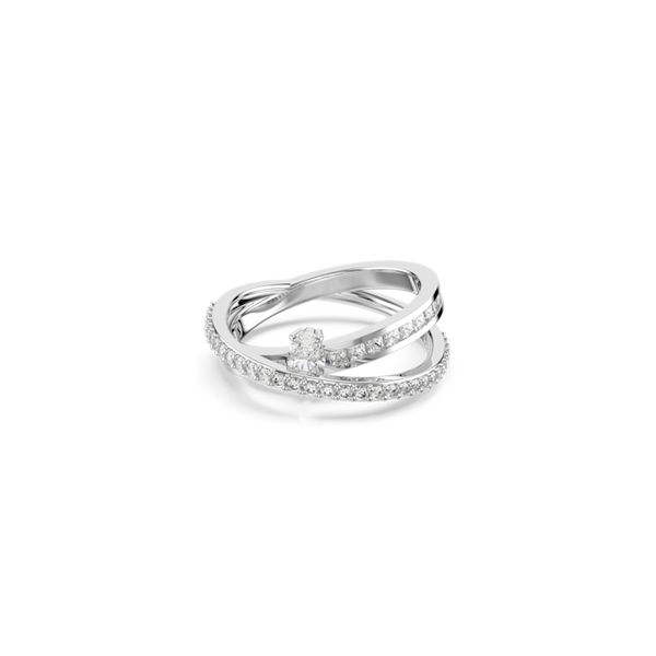 Swarovski Hyperbola Mixed Cuts Ring Rhodium Plated