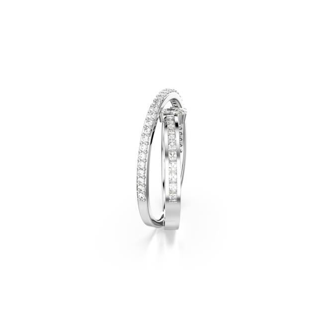 Swarovski Hyperbola Mixed Cuts Ring Rhodium Plated