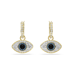 Swarovski Symbolica drop earrings, Evil eye, Gold-tone plated