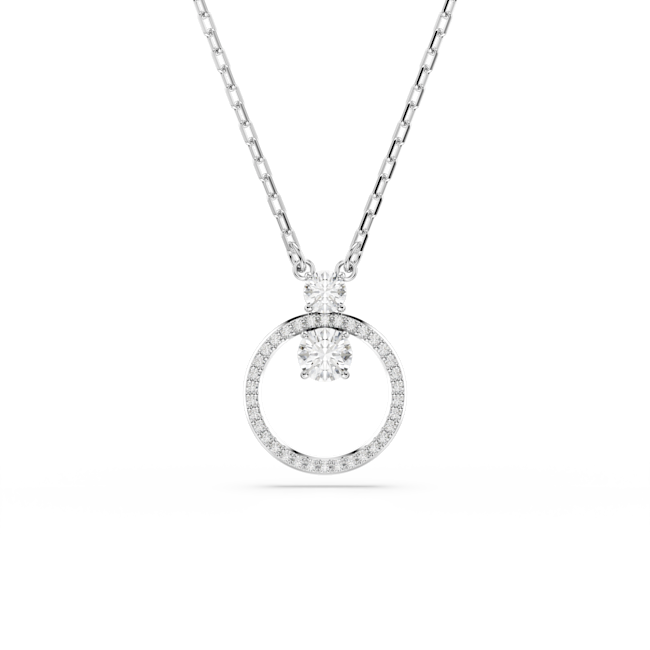 Swarovski Constella Pendant, Round, Rhodium Plated