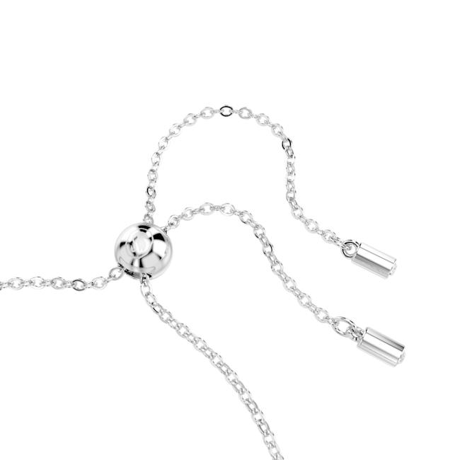 Swarovski Matrix Mixed Cuts Blue & White Bracelet Rhodium Plated