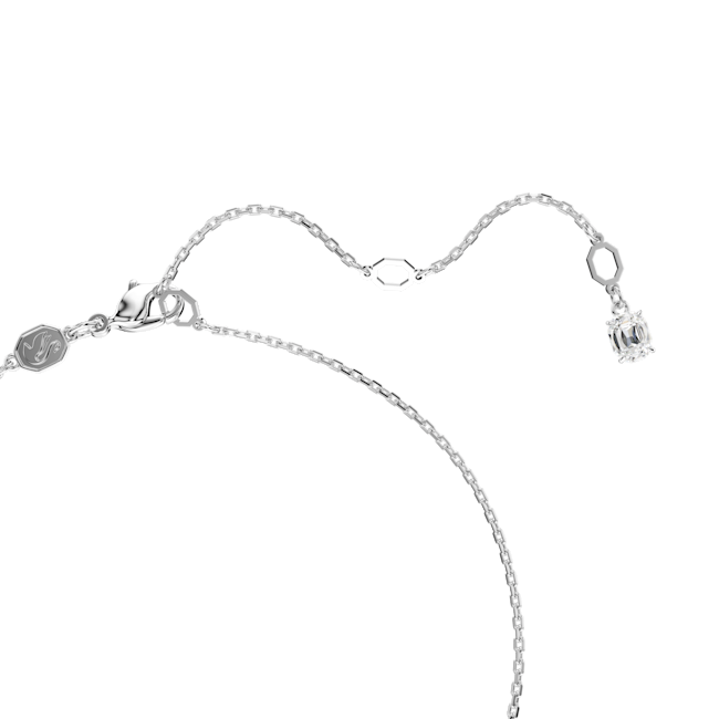 Swarovski Imber Round Cut Bezel Set Pendant Rhodium Plated