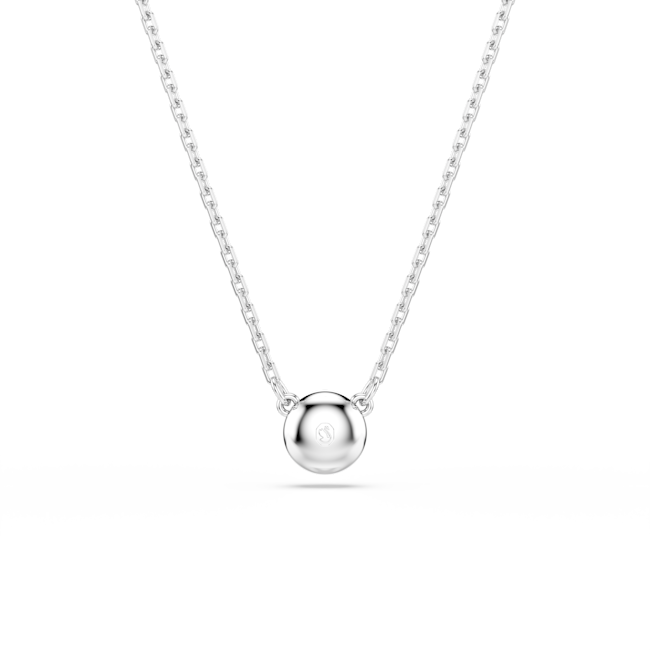 Swarovski Imber Round Cut Bezel Set Pendant Rhodium Plated
