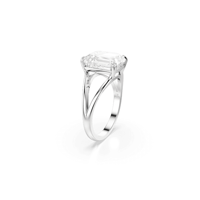 Swarovski Stilla Octagon Cut Cocktail Ring Rhodium Plated