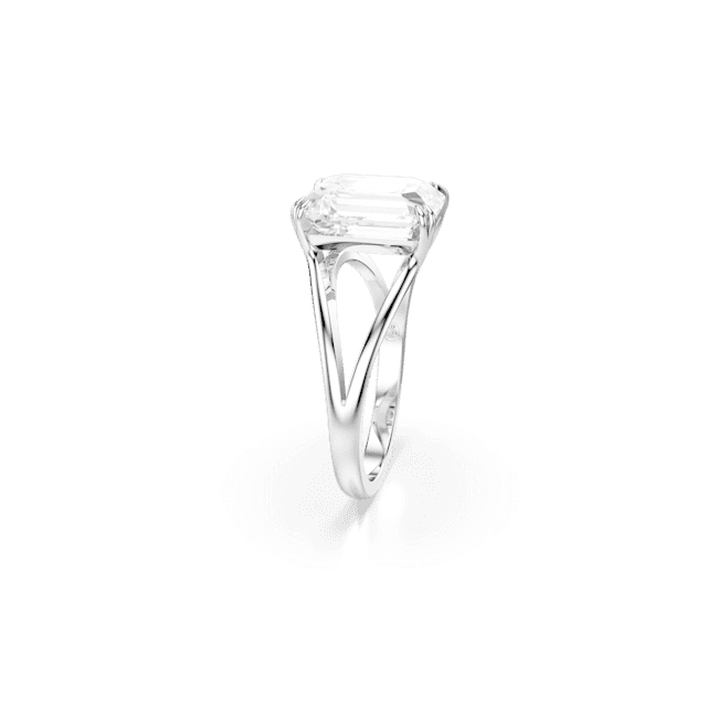 Swarovski Stilla Octagon Cut Cocktail Ring Rhodium Plated