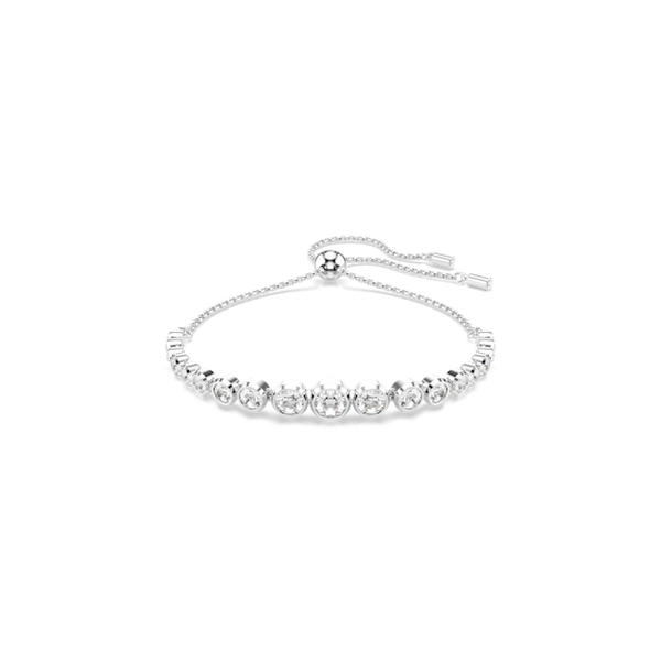 Swarovski Imber Round Cut Graduated Tennis Bracelet Rhodium Plated