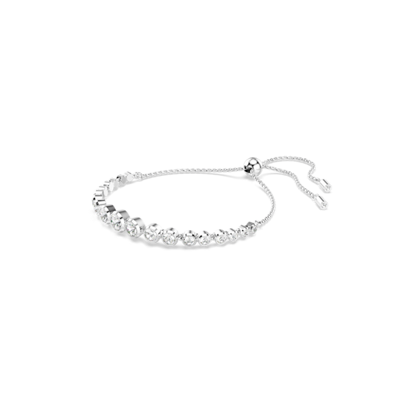 Swarovski Imber Round Cut Graduated Tennis Bracelet Rhodium Plated