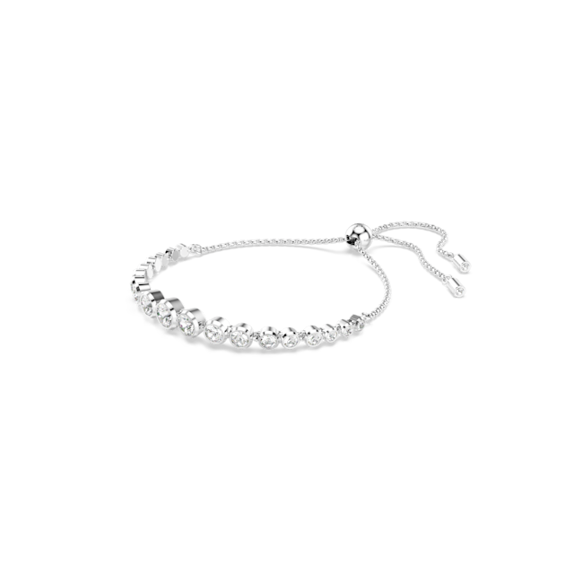 Swarovski Imber Round Cut Graduated Tennis Bracelet Rhodium Plated