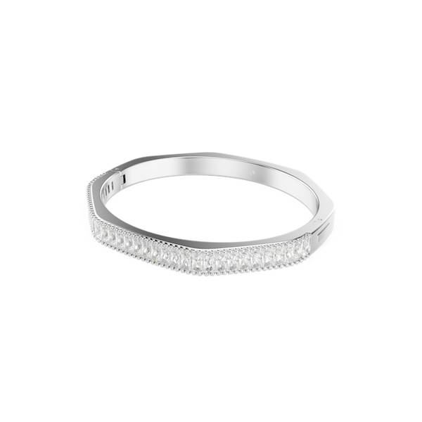 Swarovski Matrix Baguette Cut Bangle Rhodium Plated