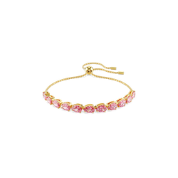 Swarovski Matrix Pink Pear Cut Bracelet in Gold Plated