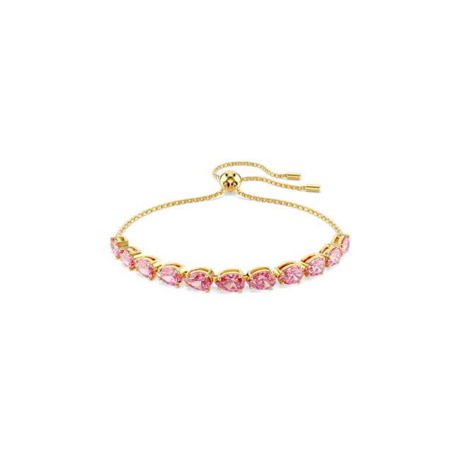 Swarovski Matrix Pink Pear Cut Bracelet in Gold Plated