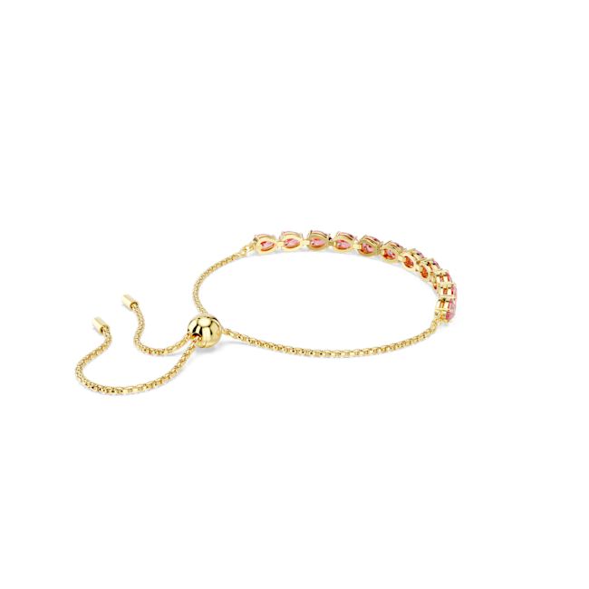 Swarovski Matrix Pink Pear Cut Bracelet in Gold Plated