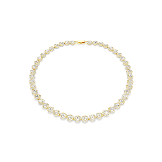 Swarovski Una Angelic Tennis Necklace Set Gold Plated